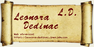 Leonora Dedinac vizit kartica